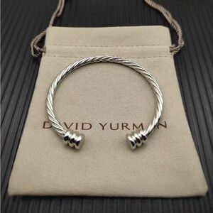 Sterling Twisted Cable Open Cuff Bracelet in Silver